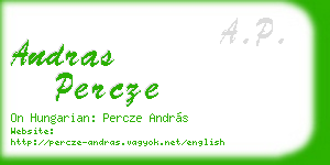 andras percze business card